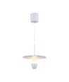 9W LED pendel - 30x320x100cm, 1000lm, 3000K, hvid/grå krop