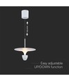 9W LED pendel - 30x320x100cm, 1000lm, 3000K, hvid/grå krop