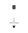 9W LED pendel - 1000lm, 3000K, hvid-grå krop, 30x320x100cm