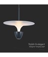 9W LED pendel - 1000lm, 3000K, hvid-grå krop, 30x320x100cm