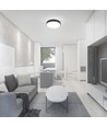 18W LED loftslampe - IP44, Ø25cm, sort kant