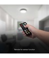 36W LED sensorlampe - Ø42cm, IP44, sort kant, indbygget mikrobølge sensor, 4000K