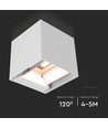 V-TAC Væglampe 9W - COB LED, solcelle, PIR sensor, 4000K, hvid, IP65