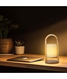 1,5W genopladelig LED bordlampe - Touch dæmpbar, 5V, beige med træhåndtag, 3000K