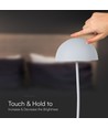 3W LED Bordlampe - Touch Dæmpbar, 3000K, hvid, Hus.