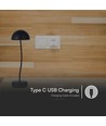 3W genopladelig bordlampe - Touch dæmpbar, sort, 3000K, transportabel, inkl. batteri