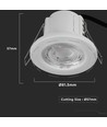 VT-820 Spotlight 5W - Samsung Chip, 4000K, Hvid