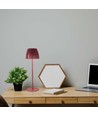 2,7W genopladelig LED bordlampe, brun - Touch dæmpbar, 3-i-1 CCT, USB-C, 5V DC, højde 34cm