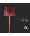 2,7W genopladelig LED bordlampe, brun - Touch dæmpbar, 3-i-1 CCT, USB-C, 5V DC, højde 34cm
