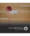 2,7W LED bordlampe - touch dæmpbar, 3i1, brun