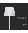 2,7W genopladelig LED bordlampe, hvid - Touch dæmpbar, 3-i-1 CCT, USB-C, højde 34cm