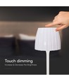 2,7W genopladelig LED bordlampe, hvid - Touch dæmpbar, 3-i-1 CCT, USB-C, højde 34cm
