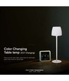 2,7W genopladelig LED bordlampe, hvid - Touch dæmpbar, 3-i-1 CCT, USB-C, højde 34cm