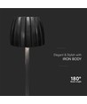 2,7W LED bordlampe, sort - Touch dæmpbar, 3-i-1 CCT, genopladelig, USB-C, 10,5 x 34 cm