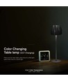 2,7W LED bordlampe, sort - Touch dæmpbar, 3-i-1 CCT, genopladelig, USB-C, 10,5 x 34 cm