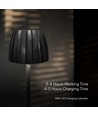 2,7W LED bordlampe, sort - Touch dæmpbar, 3-i-1 CCT, genopladelig, USB-C, 10,5 x 34 cm