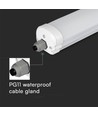 150cm 48W vandtæt komplet LED armatur, Gennemfortrådet - 6240lm, 130lm/W, IP65, 6 års garanti