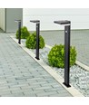 5,5W Solcelle havelampe med sensor - Sort, PIR sensor, IP54, sort