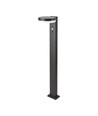 5,5W LED solcelle havelampe med sensor - IP54, 3000K, PIR sensor, sort finish