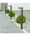 5,5W LED solcelle havelampe med sensor - IP54, 3000K, PIR sensor, sort finish