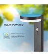 5,5W LED solcelle havelampe med sensor - IP54, 3000K, PIR sensor, sort finish