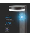 5,5W LED solcelle havelampe med sensor - IP54, 3000K, PIR sensor, sort finish