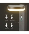 5,5W LED solcelle havelampe med sensor - IP54, 3000K, PIR sensor, sort finish