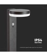 5,5W LED solcelle havelampe med sensor - IP54, 3000K, PIR sensor, sort finish