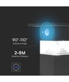 3W Solara væglampe med sensor - IP54, 250lm, 3000K, solcelle, 3 års garanti