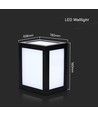 12W LED væglampe - IP65, sort, 1350lm, udendørs, inkl. lyskilde