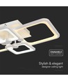70W LED loftslampe med fjernbetjening - 6000lm, CCT, dæmpbar, hvid metal, 58,5 x 39 cm