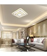 77W LED loftslampe med fjernbetjening - 6700lm, dæmpbar, CCT, RGB, 49,5 x 49,5 cm, hvid kant