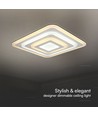 77W LED loftlampe - 3-trins dæmpbar, 3i1 fjernbetjening, hvid, hus, IP20