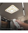 77W LED loftlampe - 3-trins dæmpbar, 3i1 fjernbetjening, hvid, hus, IP20