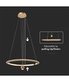 45W LED pendel, Ø60cm, børstet guld - 5500lm, 3000K, designer hængelampe, IP20