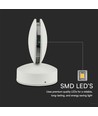 6W Væglampe - LED, 3000K, IP65, Hvid Hus
