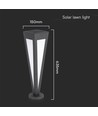 2W LED solcelle havelampe - 3000K, sort, 3.7V batteri, IP-klasse, op til 8 timers drift