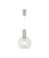 5W LED pendellampe i klart glas - Ø20cm, 3000K, stål og akryl, transparent