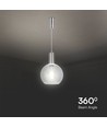 5W LED Pendel Lys - 3000K, Klart Glas