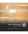Opladelig 3-i-1 LED lampe - Magnetisk, dæmpbar, CCT, op/ned lys, hvid, inkl. fod og 2 stk. monteringsbeslag