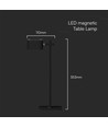 Opladelig 3-i-1 LED lampe - Magnetisk, dæmpbar, CCT, op/ned lys, sort, inkl. fod og 2 stk. monteringsbeslag