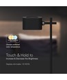 Opladelig 3-i-1 LED lampe - Magnetisk, dæmpbar, CCT, op/ned lys, sort, inkl. fod og 2 stk. monteringsbeslag