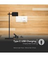 Opladelig 3-i-1 LED lampe - Magnetisk, dæmpbar, CCT, op/ned lys, sort, inkl. fod og 2 stk. monteringsbeslag