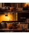 Opladelig 3-i-1 LED lampe - Magnetisk, dæmpbar, CCT, op/ned lys, sort, inkl. fod og 2 stk. monteringsbeslag