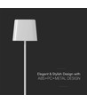 5W LED magnetisk solcelle bordlampe - Touch dæmpbar, CCT, IP65, hvid, transportabel, genopladelig