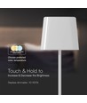 5W LED magnetisk solcelle bordlampe - Touch dæmpbar, CCT, IP65, hvid, transportabel, genopladelig