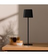 5W LED solcelle magnetisk bordlampe - Touch dæmpbar, CCT, IP65, sort, 400lm, inkl. batteri