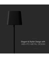 5W LED solcelle magnetisk bordlampe - Touch dæmpbar, CCT, IP65, sort, 400lm, inkl. batteri