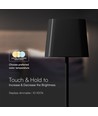 5W LED solcelle magnetisk bordlampe - Touch dæmpbar, CCT, IP65, sort, 400lm, inkl. batteri