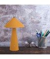 3W genopladelig LED bordlampe - Touch dæmpbar, 3-i-1 CCT, metal med læder, USB-C, gul